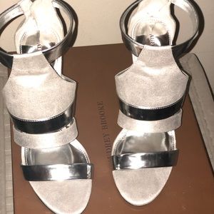 Super cute silver heels ready for any holiday party.